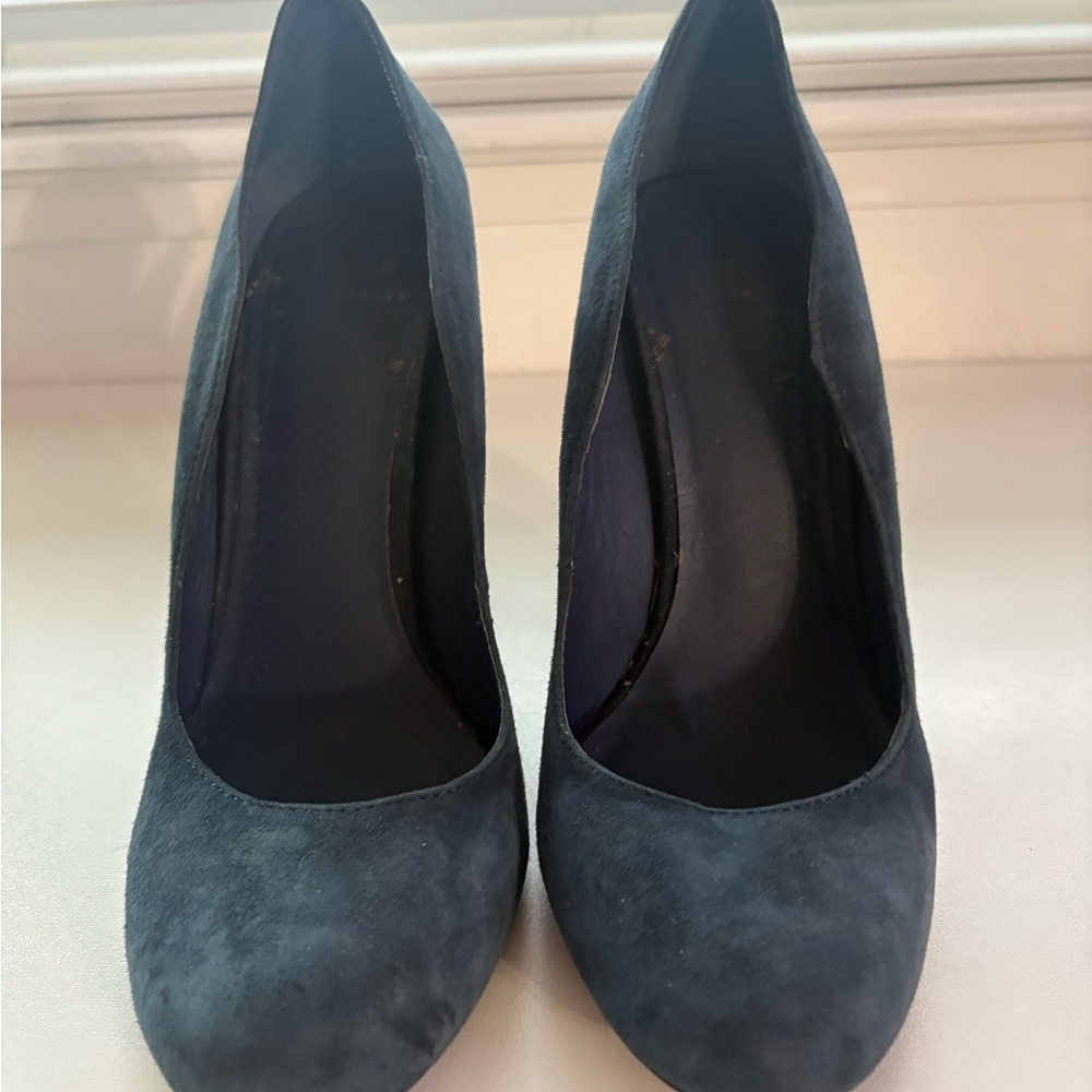 Kelsi Dagger Navy Blue Suede Heels - Size 8.5
